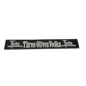 Three Olives Vodka Black Red & White Bar Drip Mat Rubber Mat 25" x 3.50"